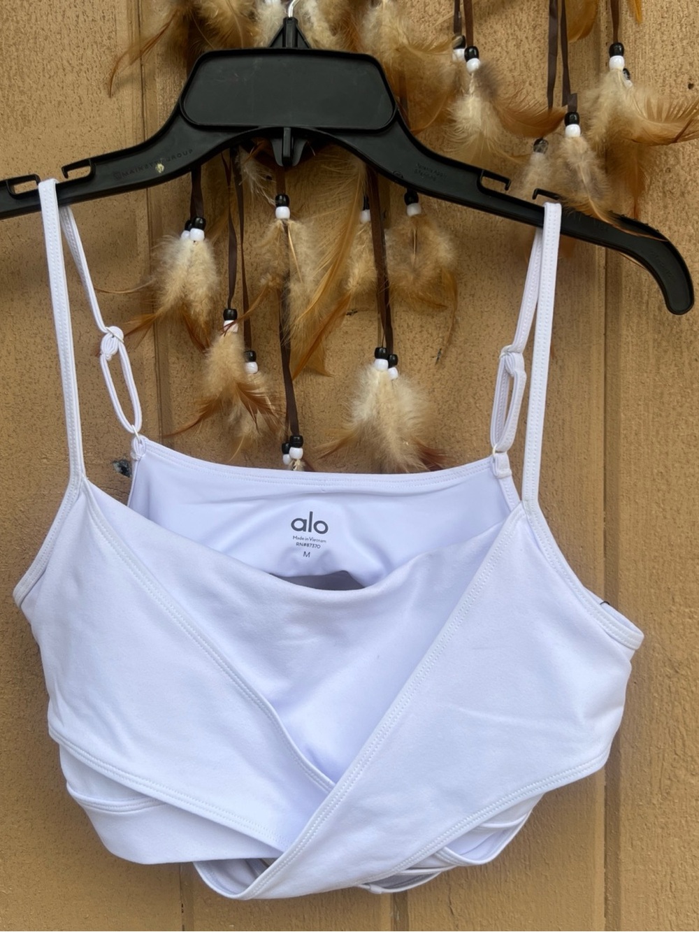 ALO Yoga White Wrap-Front Bralette